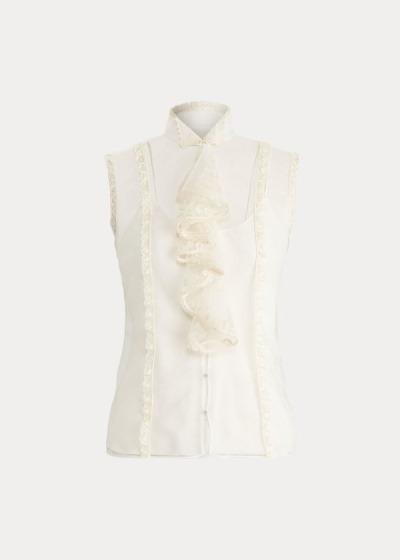 Women's Ralph Lauren Adrianna Tulle Blouses | 695871NMZ